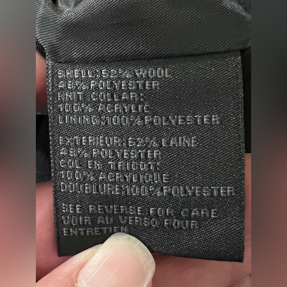 Steve Madden Long Black Wool Blend Coat | Jacket | Asymmetrical Zip Winter Fall - Picture 15 of 16